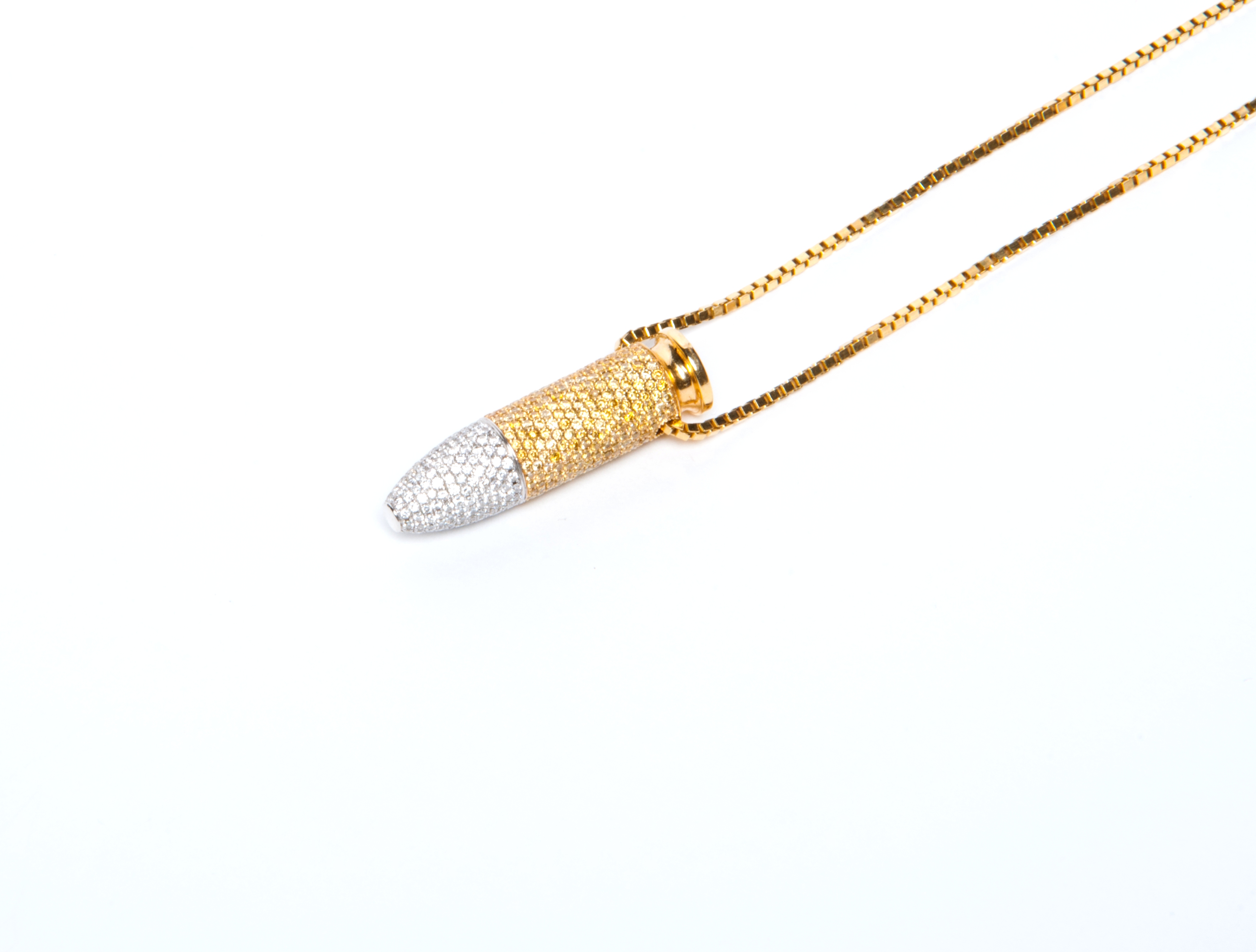 bullet pendant style 23590 18kt white and yellow gold bullet pendant ...